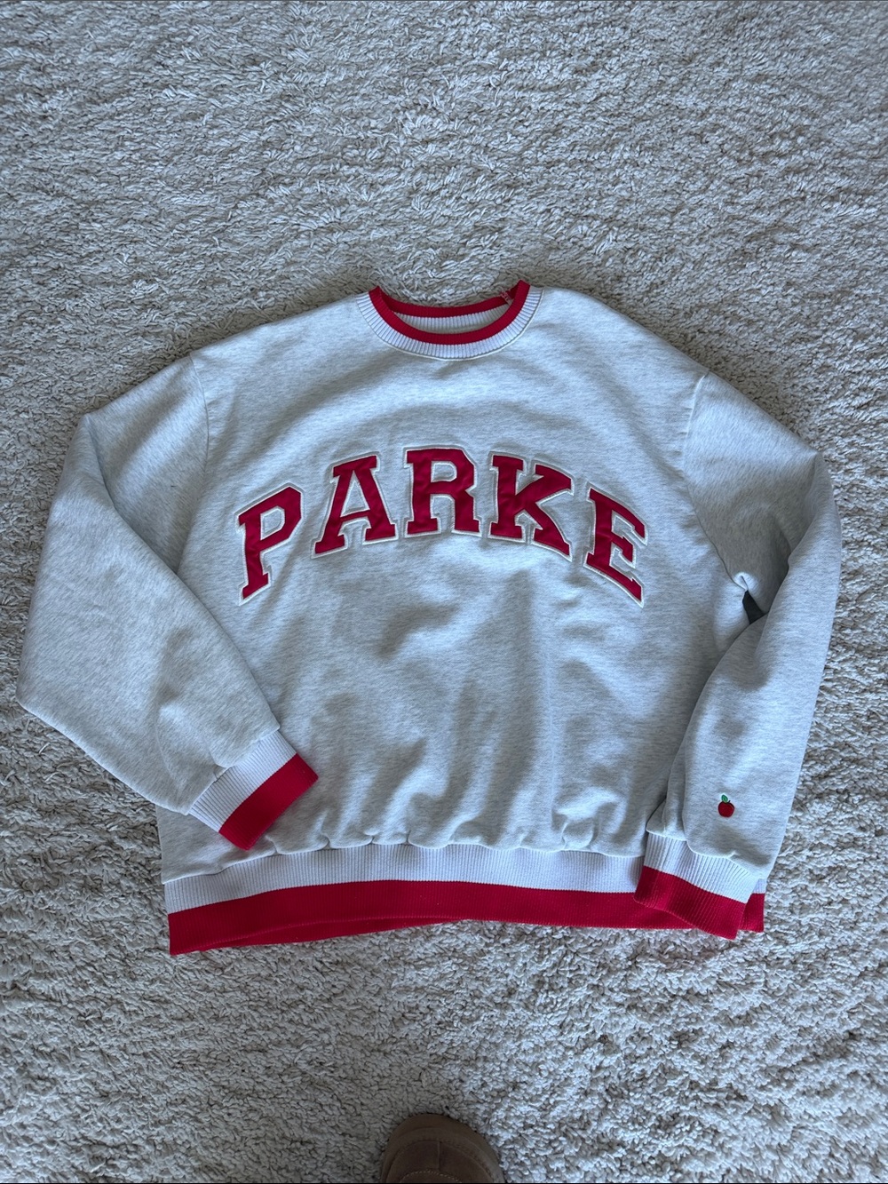 Cream & Red 'PARKE' Crewneck Sweater